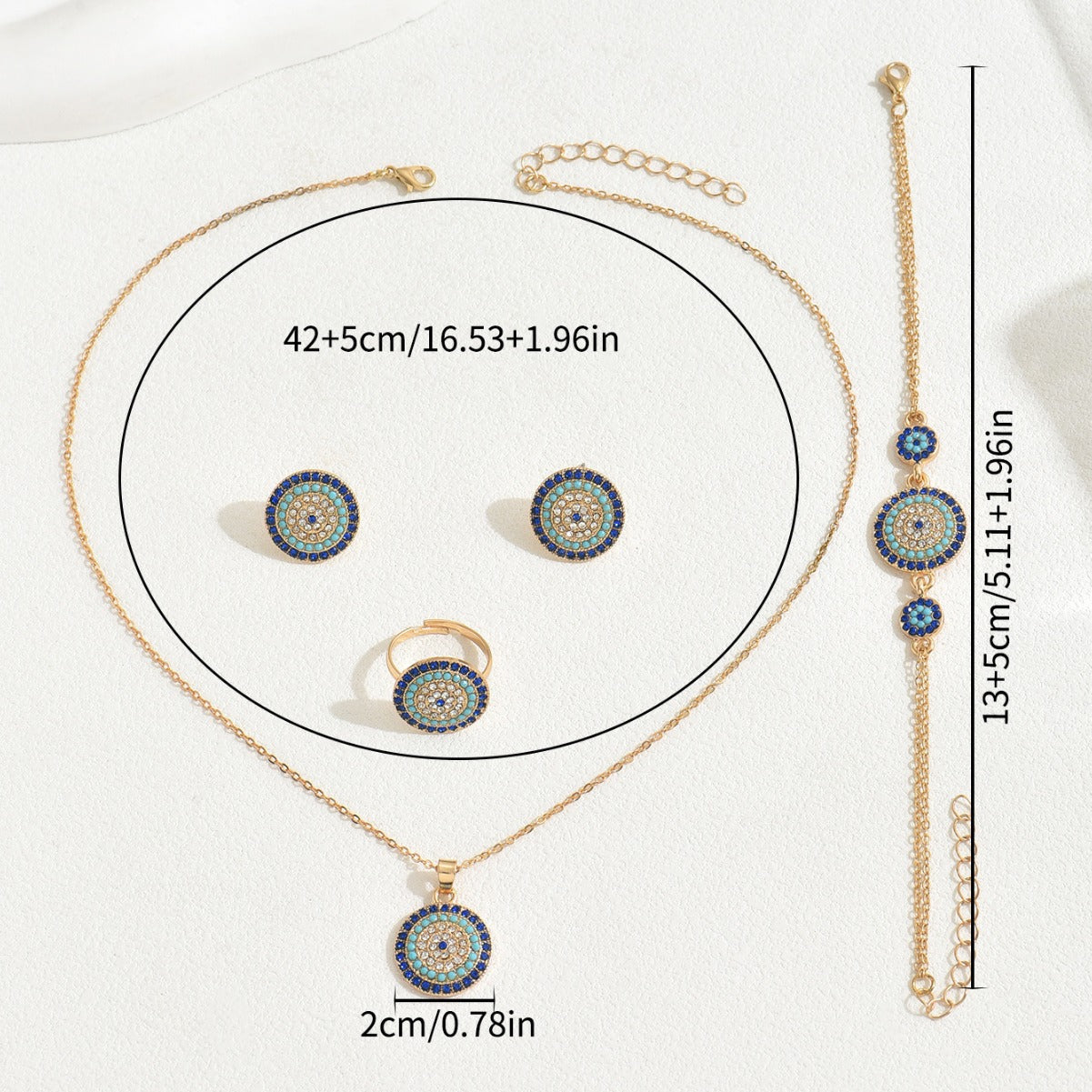 Wholesale Geometric round diamond design rice bead bracelet open ring