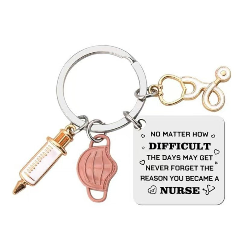Wholesale Mask Keychain Syringe Syringe Stethoscope Keychain