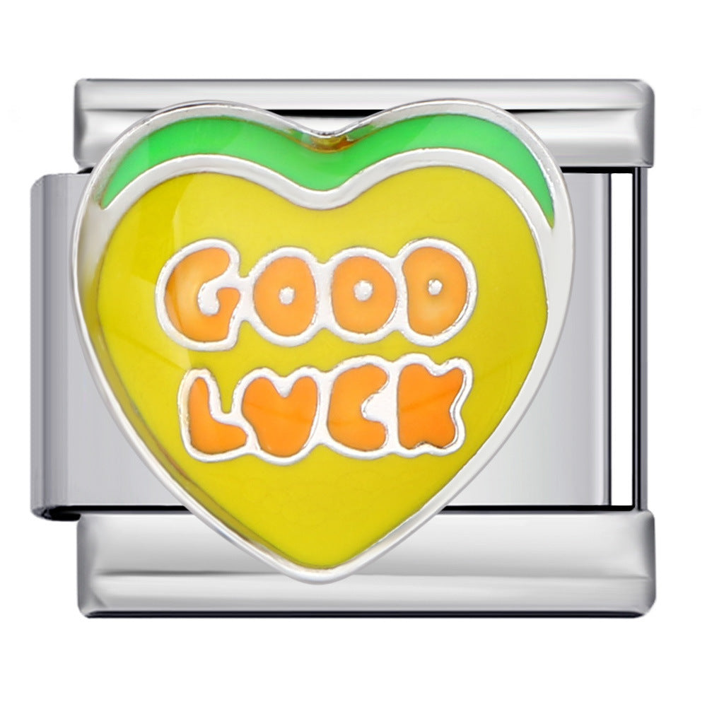 Wholesale Italian Charm Bracelet 9mm DIY Splicing Removable Love English Stainless Steel Composable Bracelet