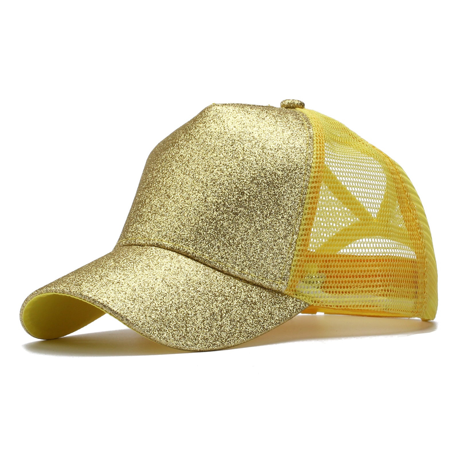Wholesale Ponytail Cap Glitter Baseball Net Cap Peaked Cap ACC-HT-JingHong003