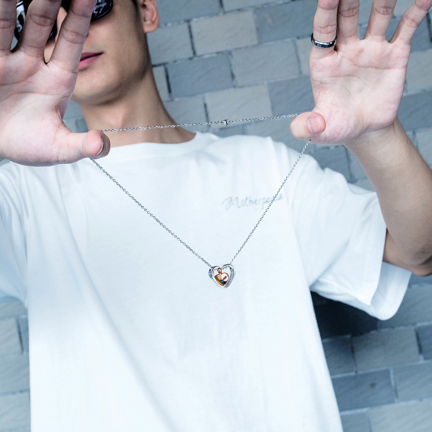 Wholesale  stainless steel  pet urn can be opened heart necklace