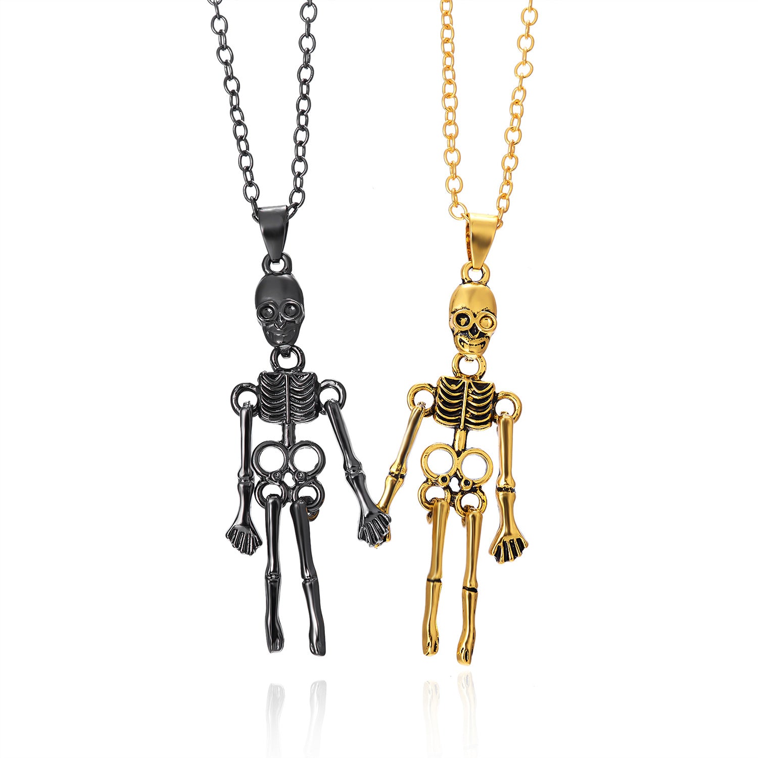 Wholesale Dark Wind Halloween Necklace Human Skeleton  Necklace