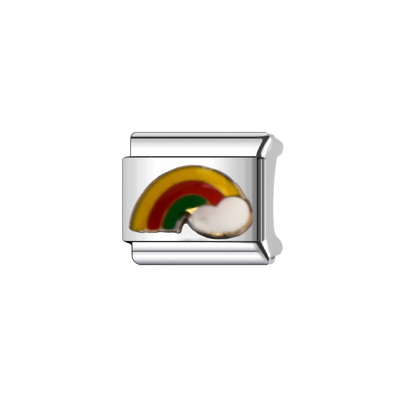 Wholesale Italian Charm Bracelet 9mm DIY Splicing Cute Creative Stainless Steel Composable Bracelet