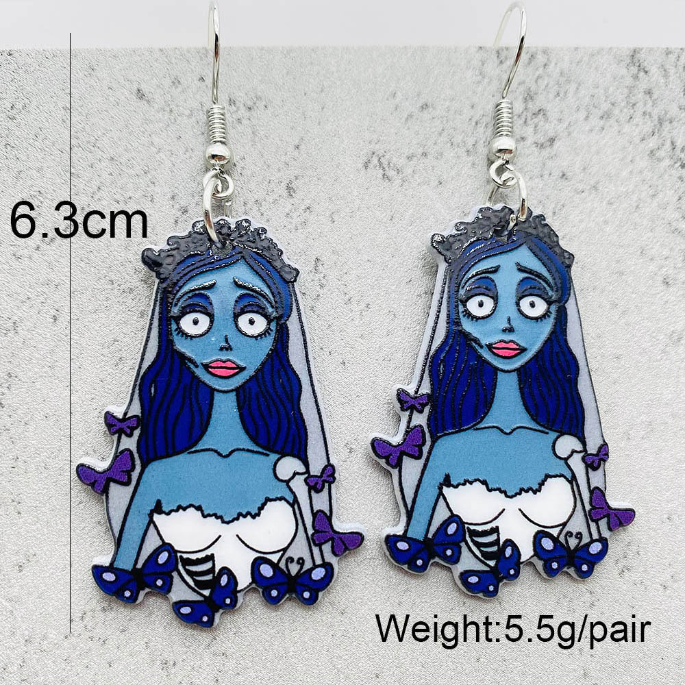 Wholesale  Horror Figure Acrylic Earrings