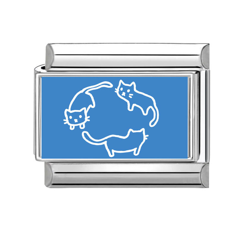 Wholesale 9mm Italian Charm Starter Bracelets DIY Cute Pet Series Stainless Steel Composable Bracelet