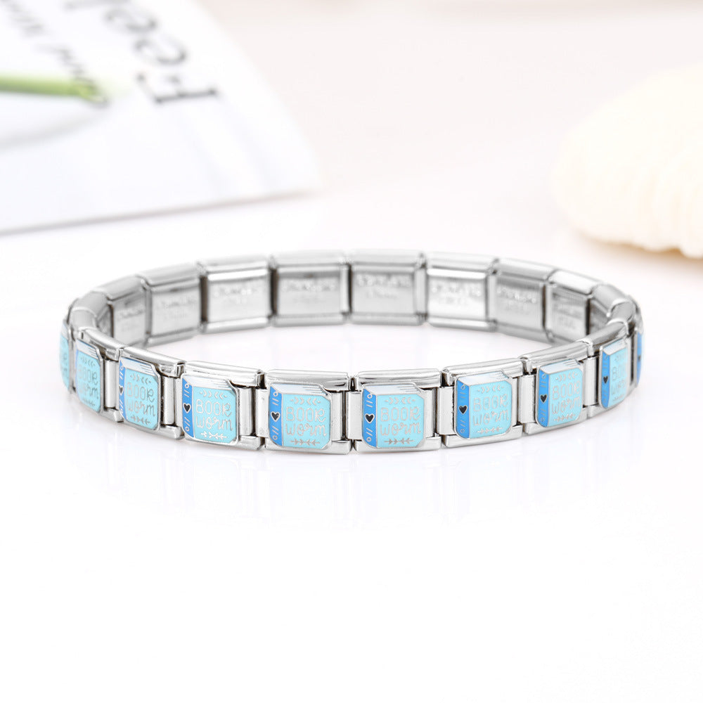 Wholesale 10pcs Italian Charm Bracelet 9mm DIY Splicing Removable Stainless Steel Composable Bracelet