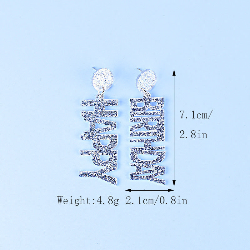 Wholesale Acrylic Birthday cake earrings