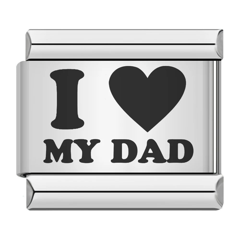 Wholesale 9mm Italian Charm Starter Bracelets DIY Laser Single Section Creative Stainless Steel Composable Bracelet