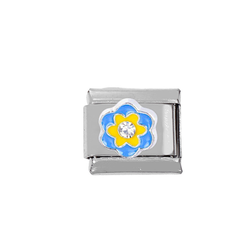 Wholesale Stainless Steel Flower Charms With Enamel Drop Design For DIY Jewelry Making Craft Supply