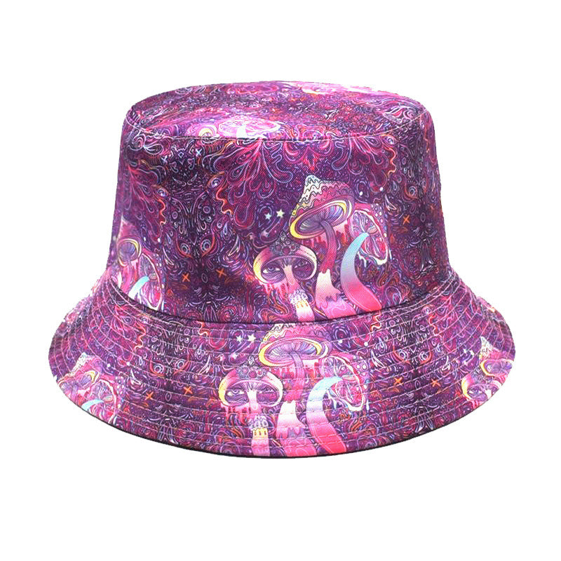 Wholesale Colorful Mushroom Pattern Bucket Hat ACC-HT-ShunMa003