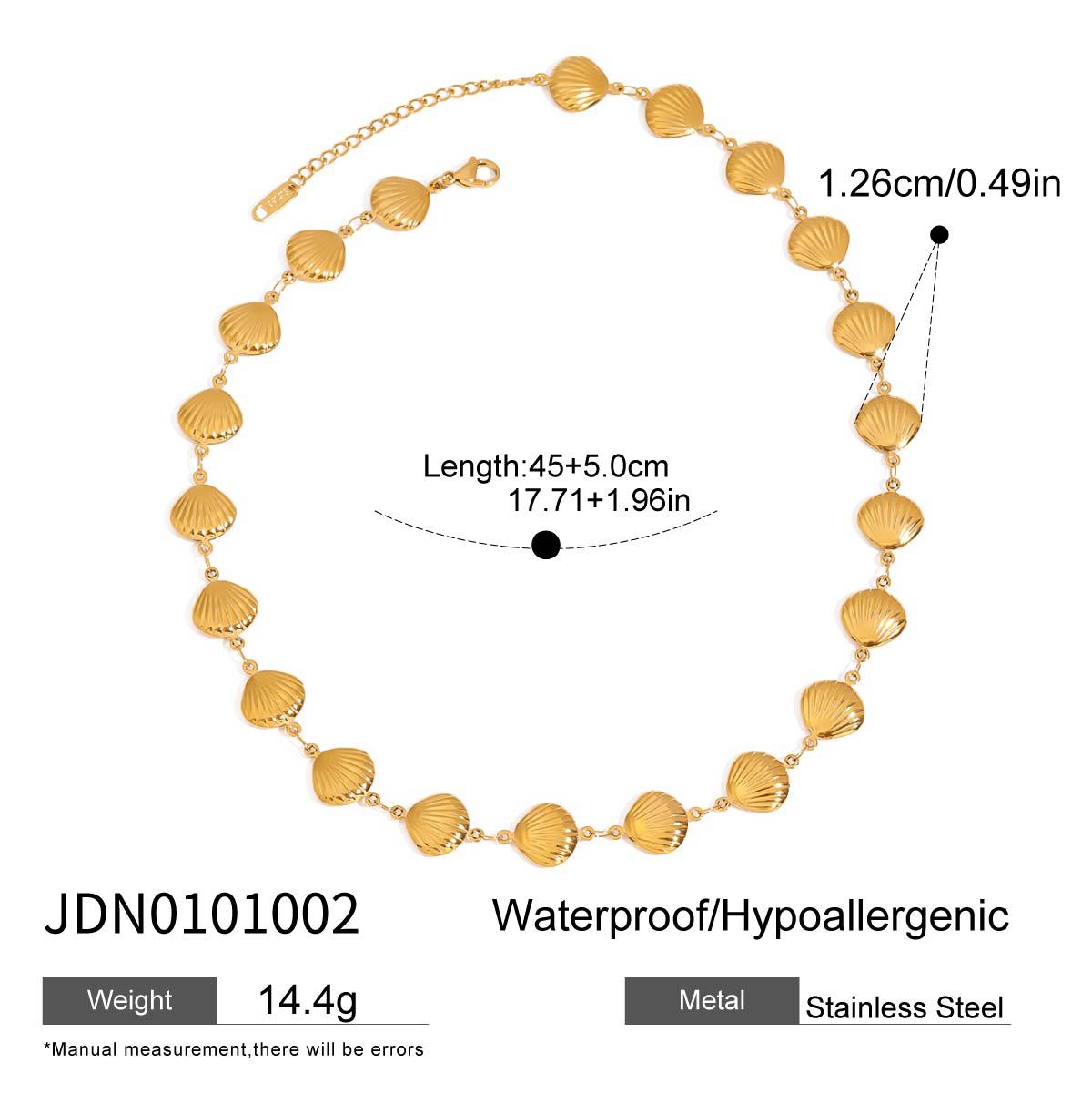 Wholesale  18K gold stainless steel ribbed shell chain bracelet