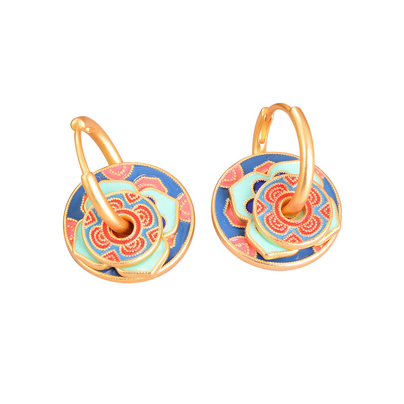 Wholesale Baroque Pearl Earrings  Oil Painting Series Ear Jewelry