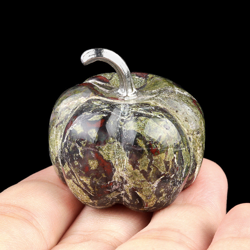 Wholesale 30mm Pumpkin Natural Crystal Stone Halloween Pendant ACC-PT-KeSuo005