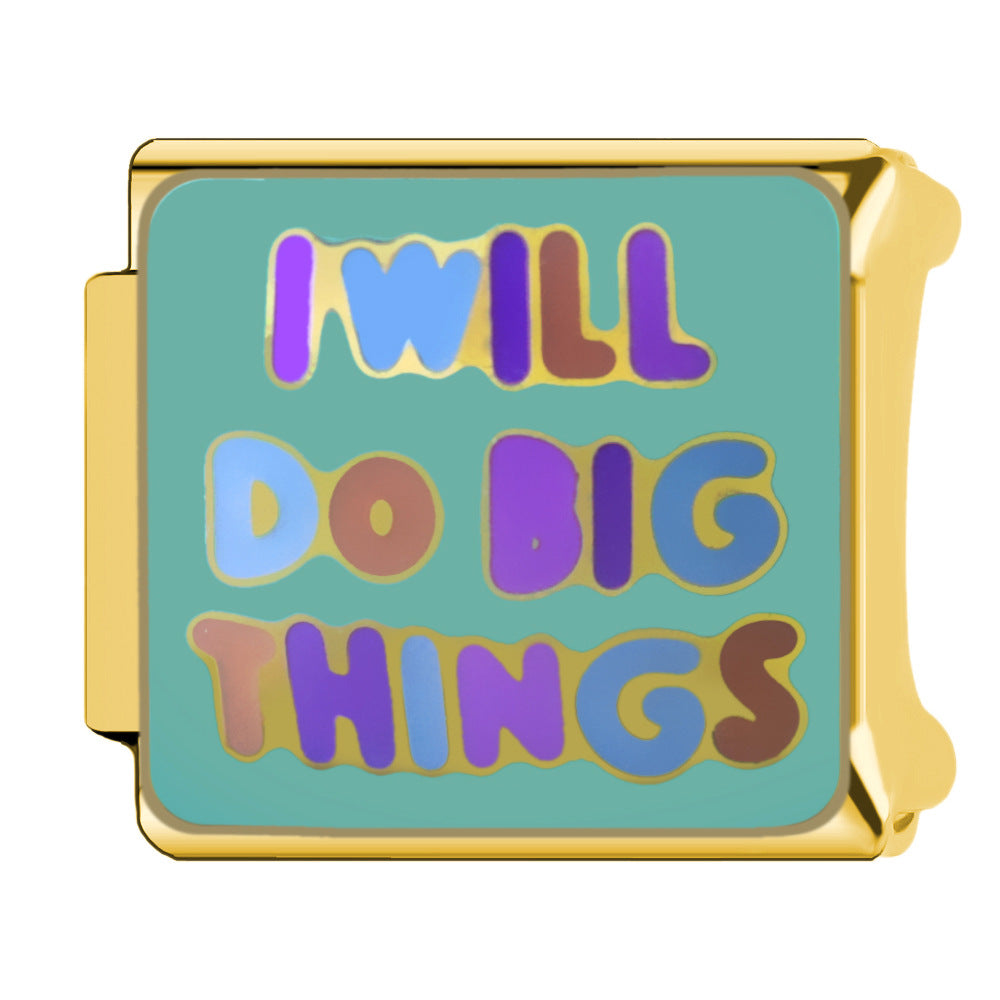 Wholesale 9mm Italian Charm Starter Bracelets DIY square Single Section Creative Stainless Steel Composable Bracelet