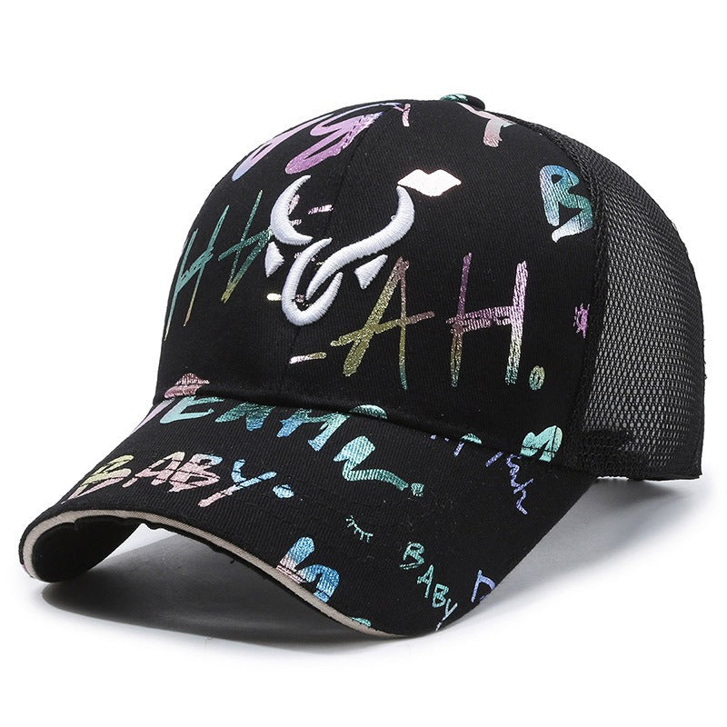 Wholesale Graffiti Embroidery Breathable Hat Baseball Cap ACC-HT-YuFeng001