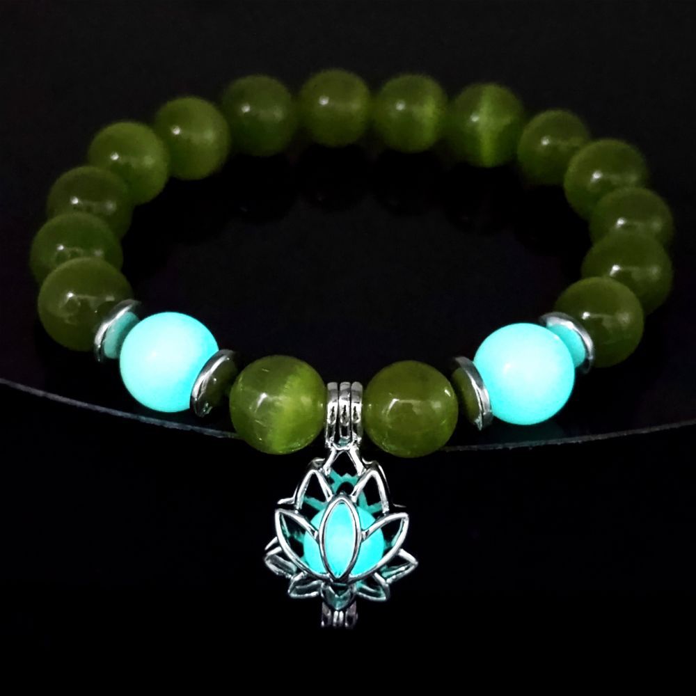 Wholesale  White Turquoise Luminous Lotus Bracelet