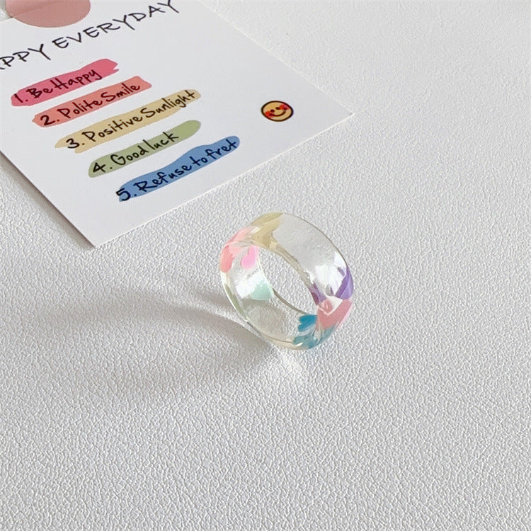 Wholesale  Acrylic Cute Sweet Smiling Cat Puppy Ring