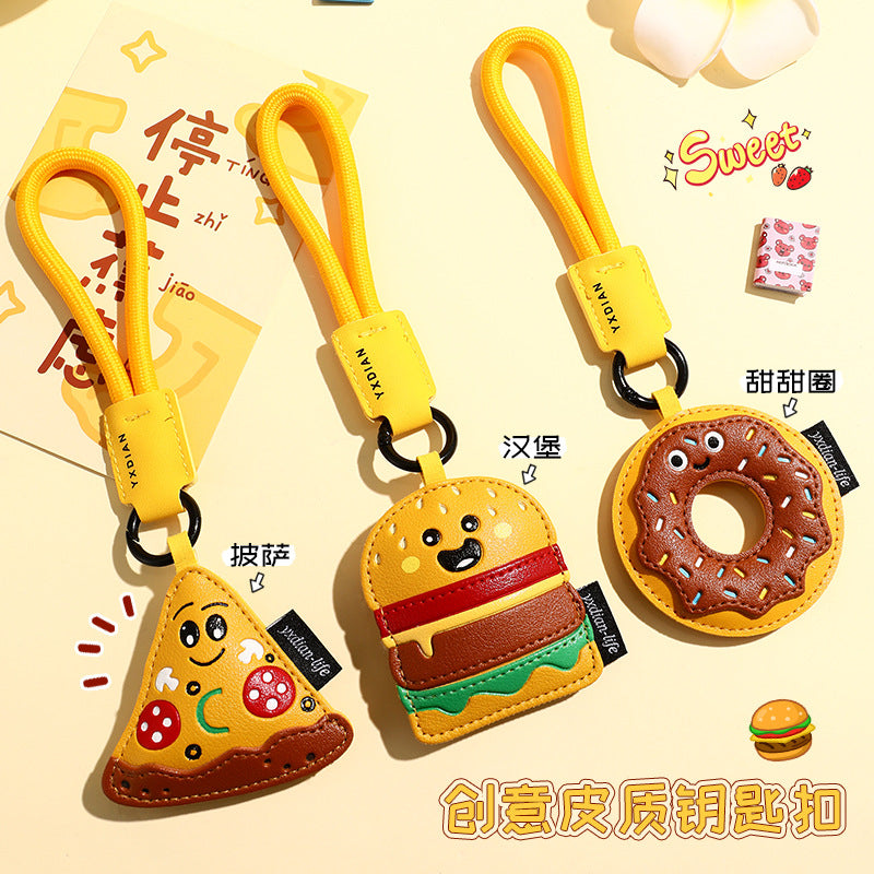 Wholesale Creative Leather Food Pendant Food Keychain