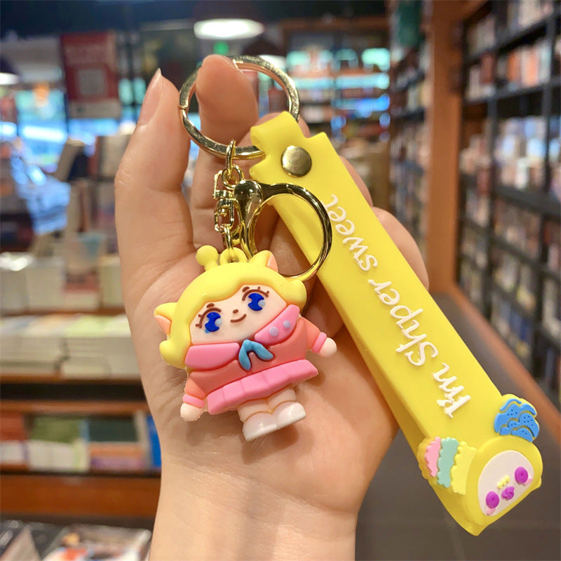 Wholesale Cartoon Cute Silicone Keychain ACC-KC-Lanb003