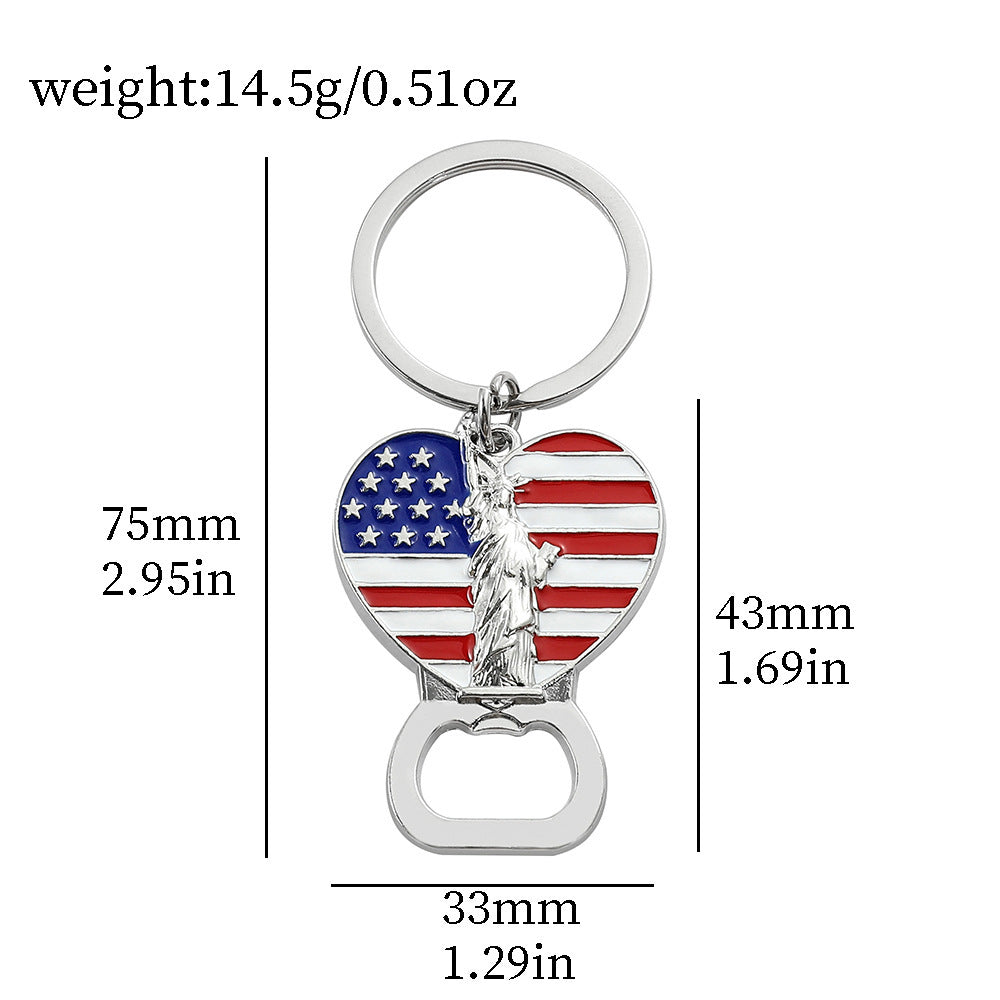 Wholesale  Independence Day Flag Keychain