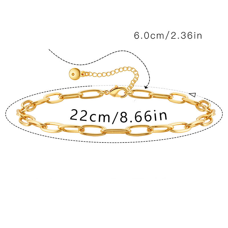 Wholesale electroplating thin chain colorful water-blocking stackable arrow butterfly anklet