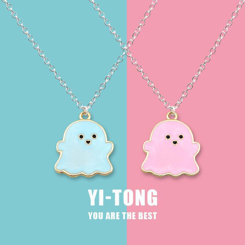 Wholesale Copper Cartoon Ghost Pendant Necklace  Fashion Accessory