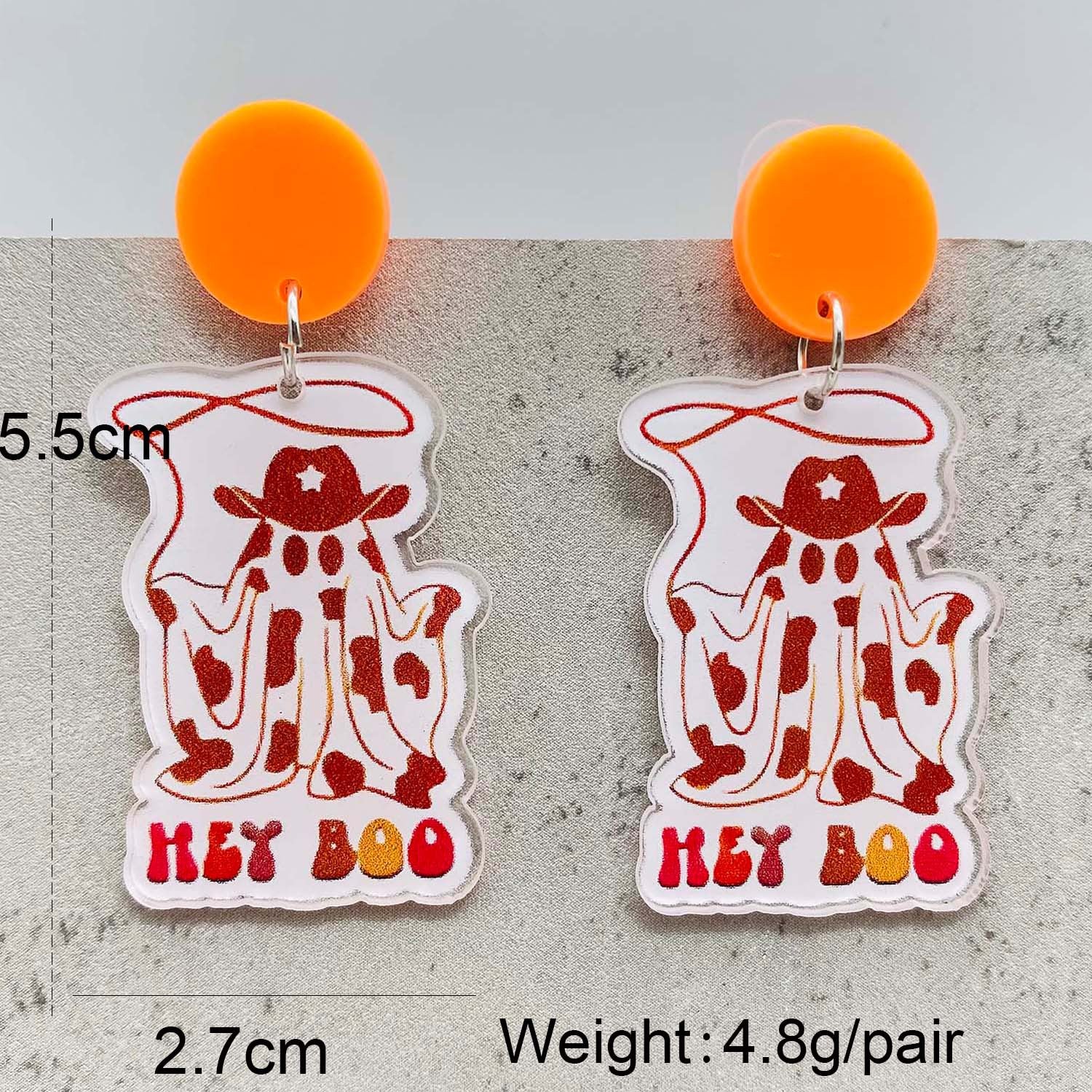 Wholesale Halloween Western Style Cowboy Ghost Acrylic Earrings ACC-ES-ChenY021