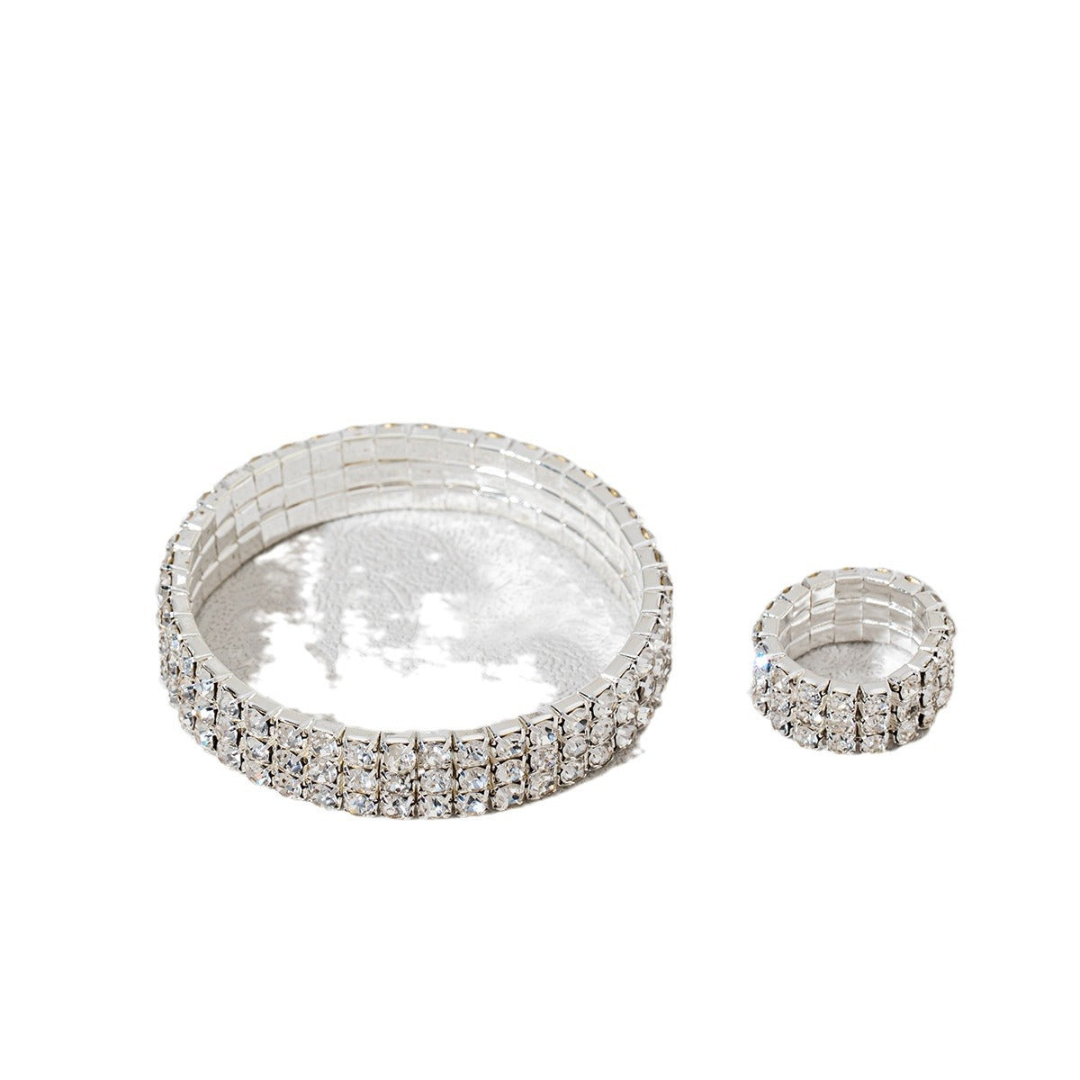 Wholesale  elastic rhinestone bracelet elastic ring