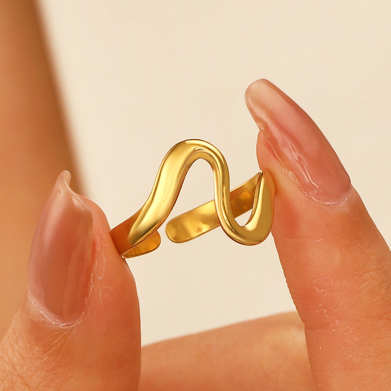 Wholesale Stainless Steel  Non-Fading Open  Ring