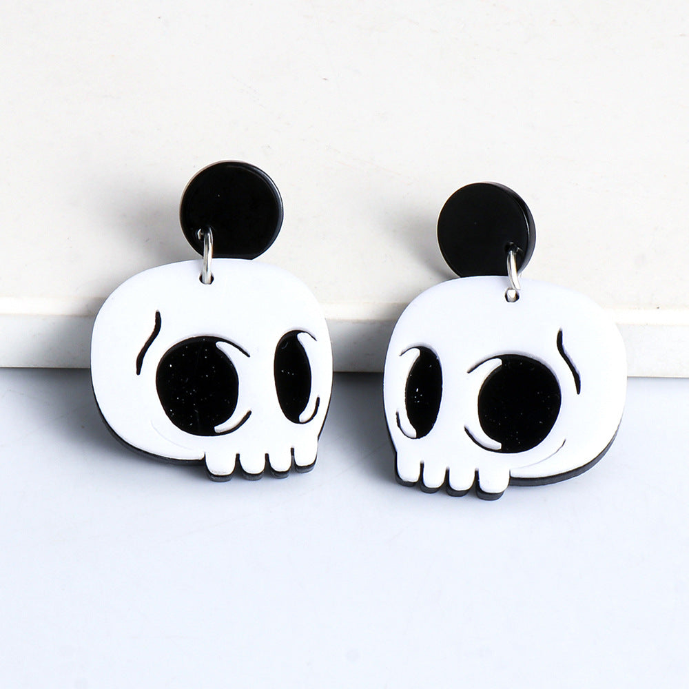 Wholesale Halloween Funny Pumpkin Acrylic Earrings ACC-ES-JuJia015