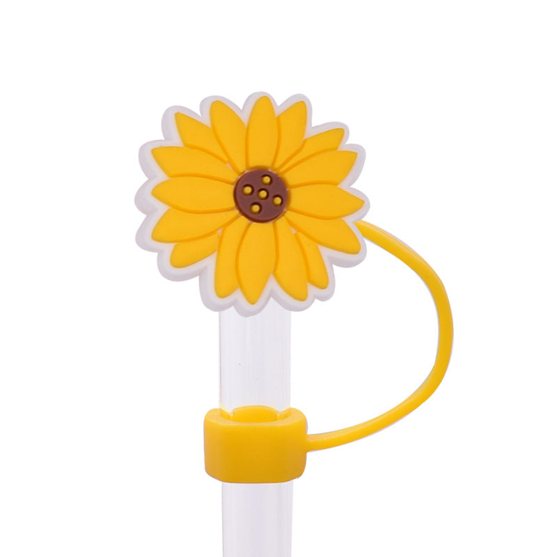 Wholesale Random 100pcs Summer Series Straw Cover 10MM Straw Tube Cap