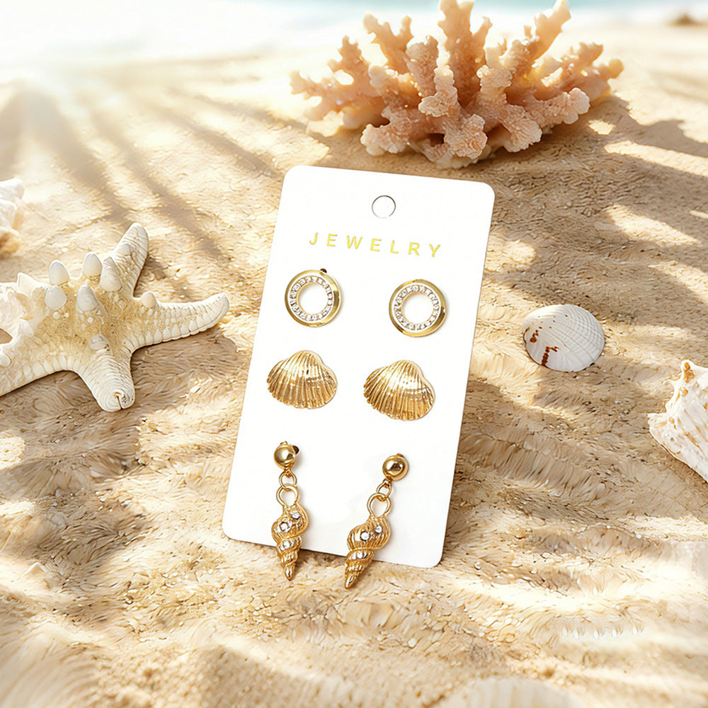 Wholesale Ocean Style Sea Turtle  Starfish Earring Set