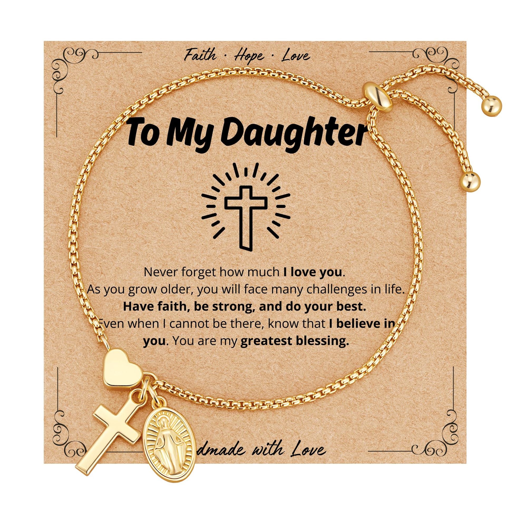 Wholesale Heart and Cross Faith Bracelet
