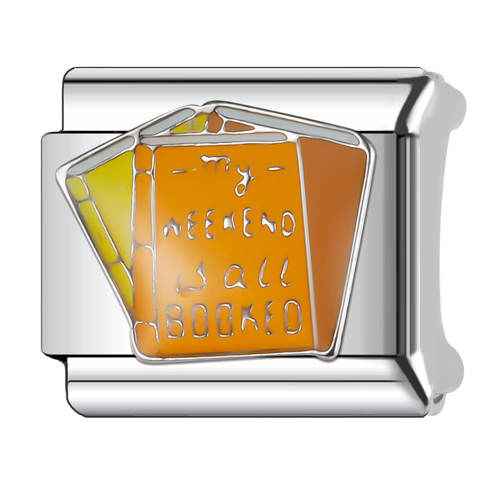 Wholesale Italian Charm Bracelet 9mm DIY Splicing Tutorial Student Series Stainless Steel Composable Bracelet