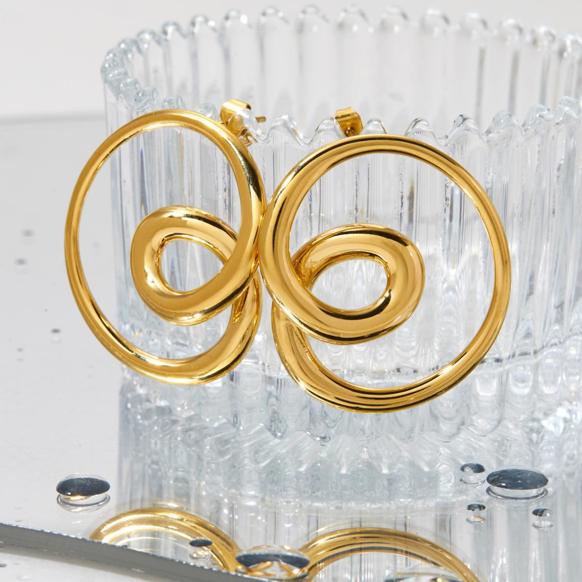 Wholesale  Stainless Steel New Hot Geometric Earrings  Light Luxury Jewelry