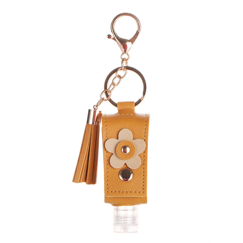 Wholesale Toner sub-bottle vintage leather case portable sub-bottle storage keychain