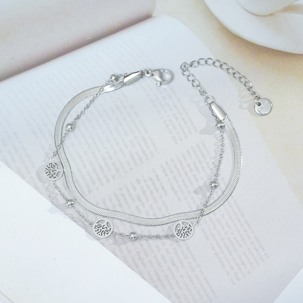 Wholesale Titanium Steel Bracelet with Electroplated Finish - Trendy Jewelry Accessory for Gift or Resale