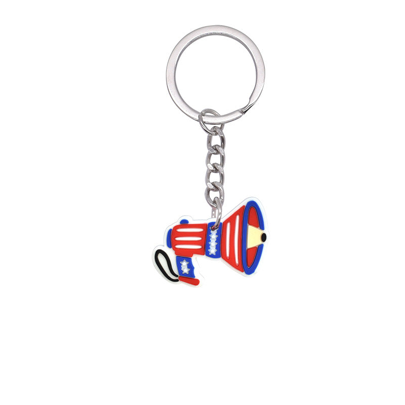 Wholesale 10pcs US Independence Day Keychain