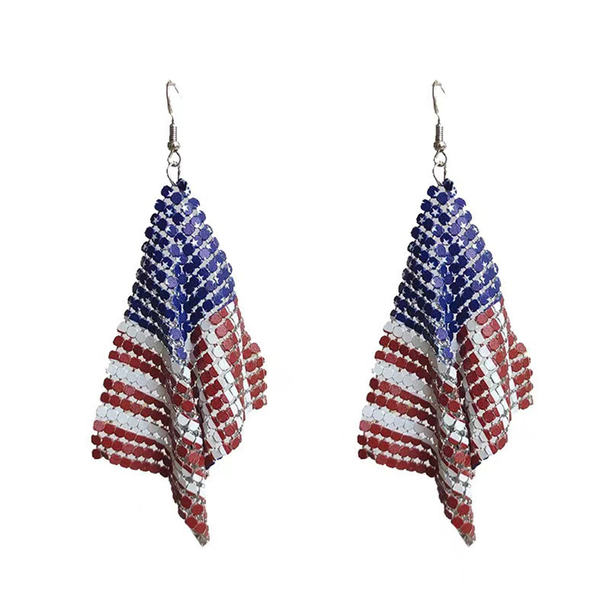 Wholesale American Independence Day earrings flag ladies earrings