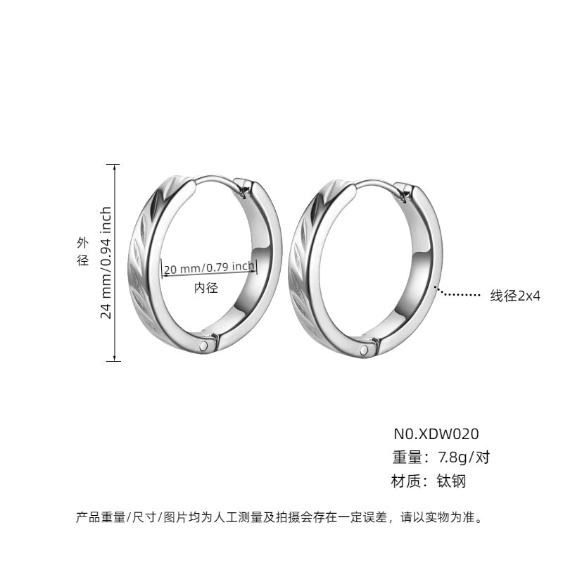 Wholesale Titanium steel hoop earrings