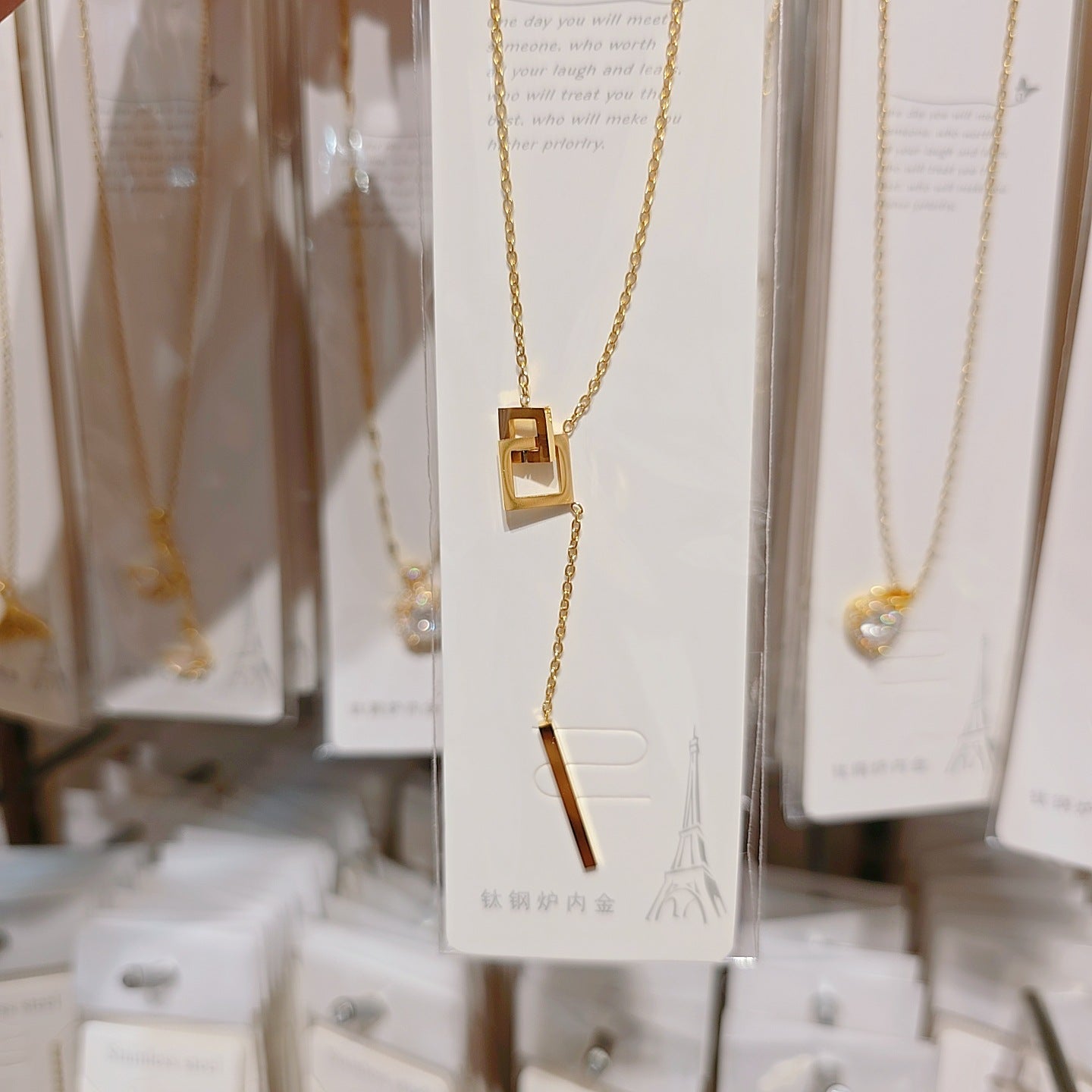 Wholesale Minimalist  High End Stainless Steel Clavicle Necklace