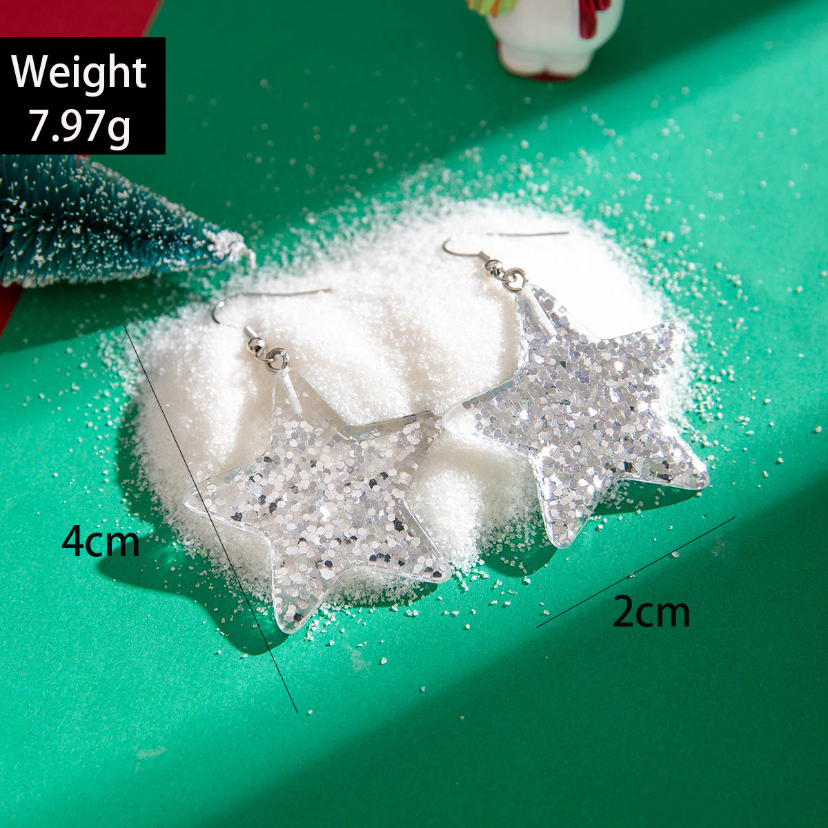 Wholesale  personality resin snowflake  earrings