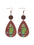 Wholesale  Irregular Graphic Cactus Pattern Leather Earrings