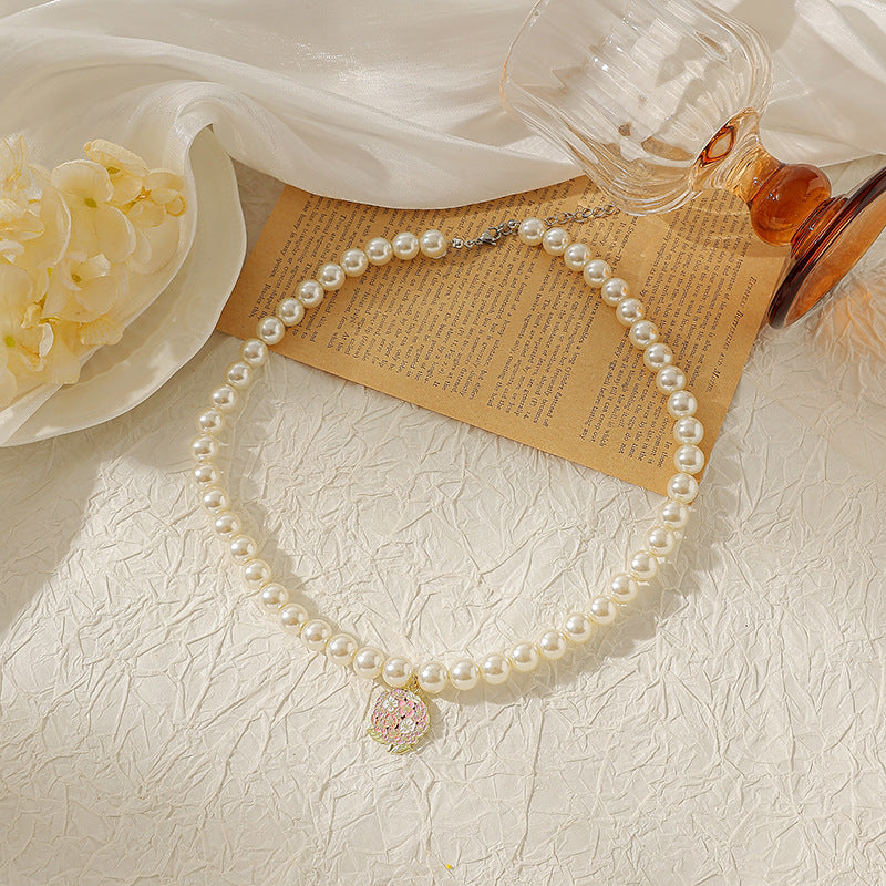 Wholesale Sunflower and Daisy Pollen Pearl Necklace