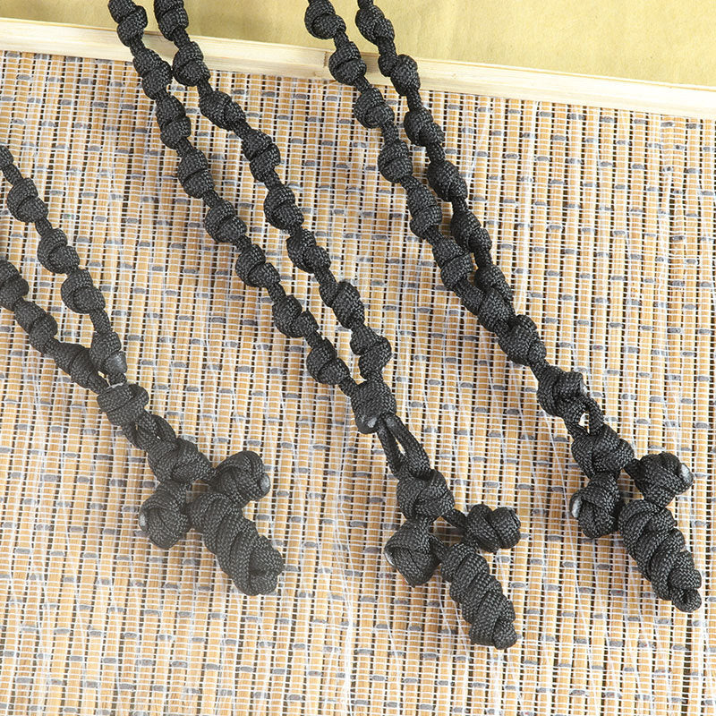 Wholesale  prayer rope hand-woven cross prayer necklace