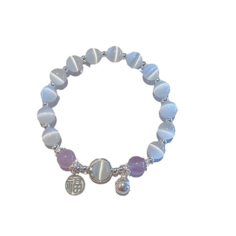 Wholesale Imitation Cat Eye Purple Lucky Bracelet Trendy Fashion Accessory