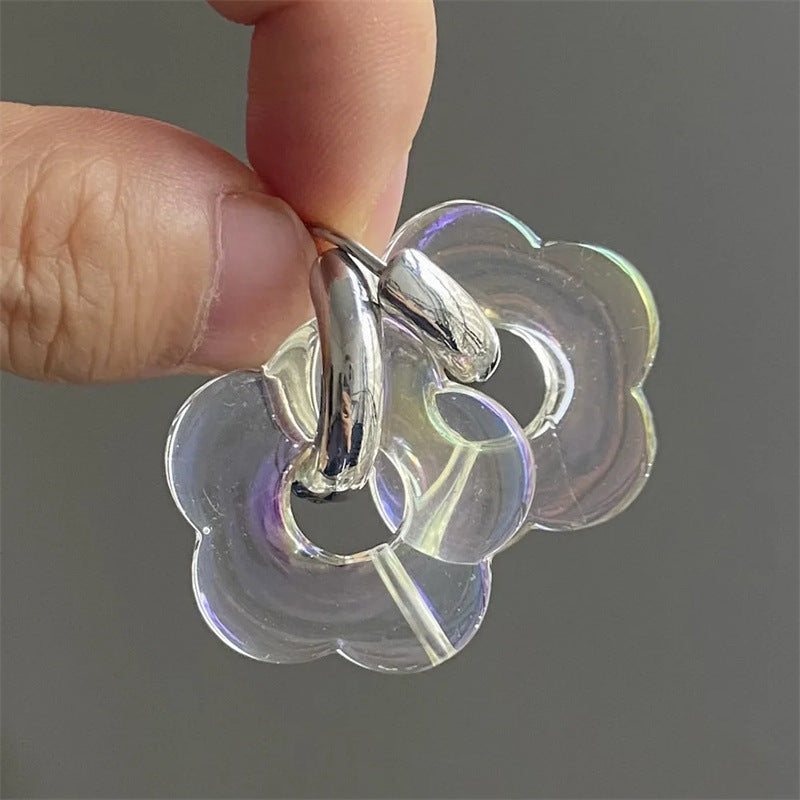 Wholesale Resin Flower Copper Earrings ACC-ES-MLR009