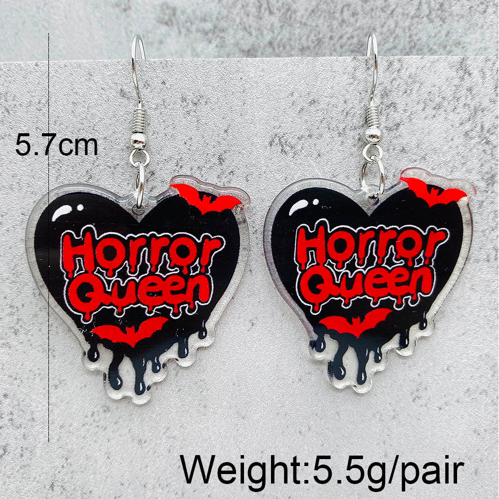 Wholesale Halloween Skull OUIJA Acrylic Earrings ACC-ES-ChenY034