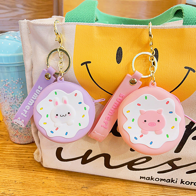Wholesale Cartoon Cute Donut Coin Purse Keychain ACC-KC-JuCai010