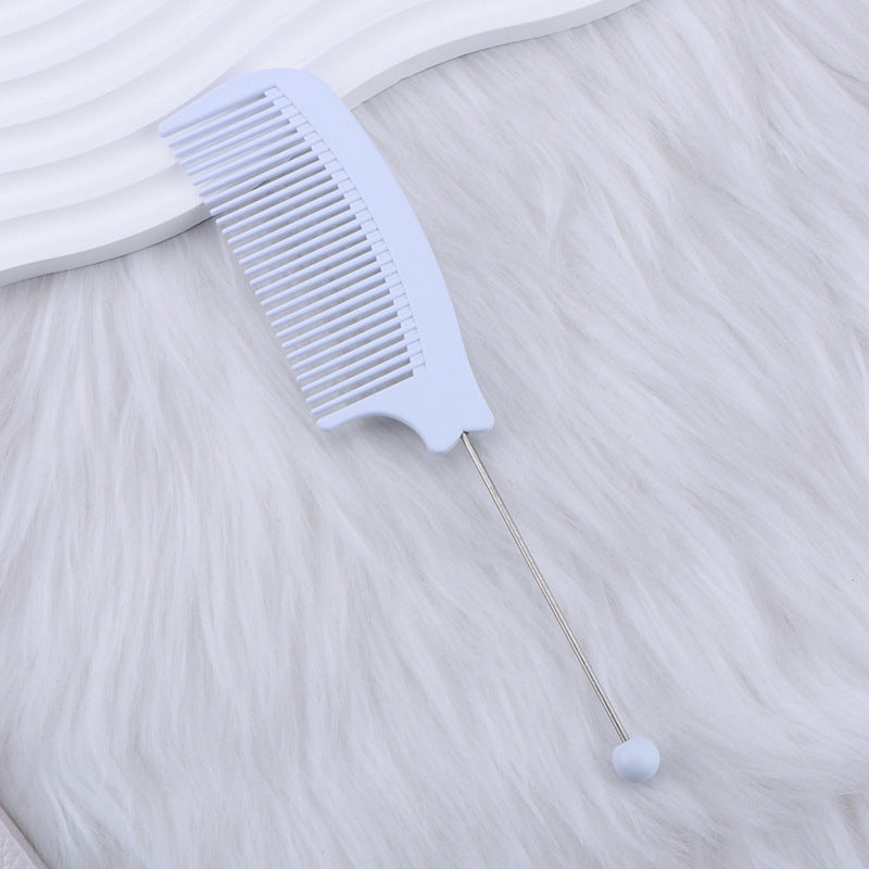 Wholesale DIY Beadable Comb,  Plastic Pointed-Tail Comb,  Home/ Salon Style Curved Comb,  Fine-Tooth Hair Smoothing Comb,  Hair Styling Tool
